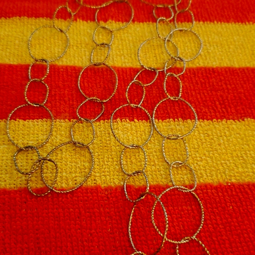 Long gold hoop chain
